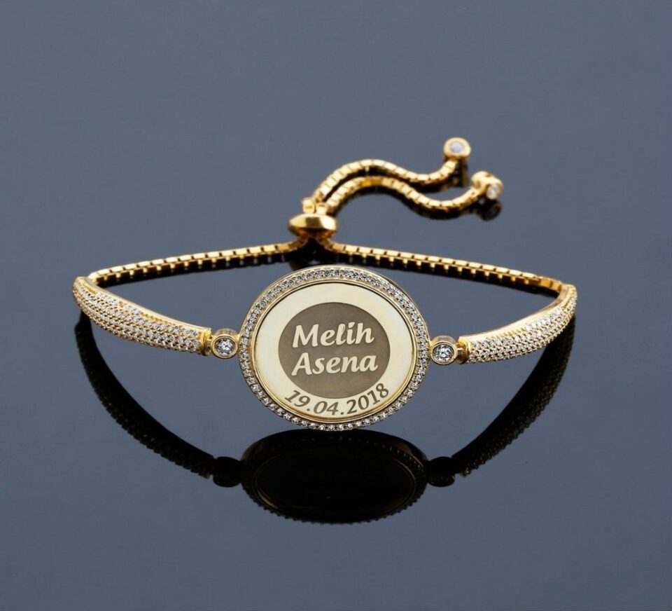 925 Ayar Gümüş İsimli Tarihli Çökertme Bileklik